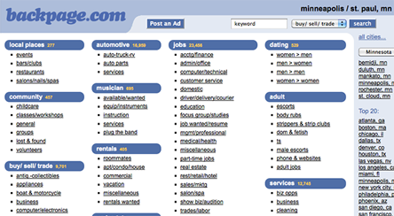 Sites similar to Backpage